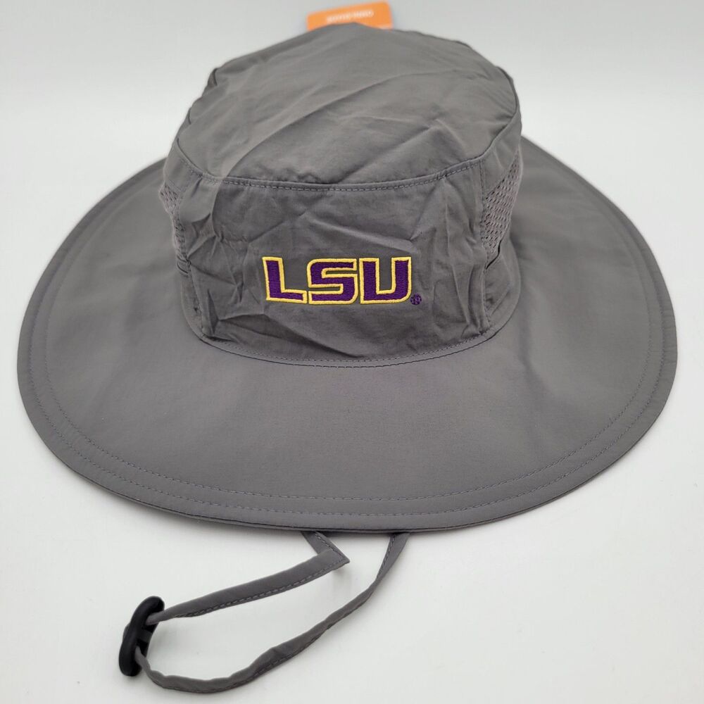LSU Tigers Columbia Collegiate Omni Shade Bora Bora Boonie Bucket Hat NWT